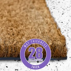 Coir Mat Natural, Custom Sizes - Thick (28mm)