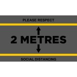 Covid 19 - Respect 2 Metre Distance - Mat Landscape