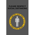 Covid 19 - Social Distancing Safe Area - Mat Portrait
