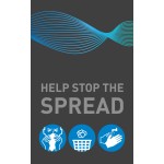 Covid 19 - Help Stop the Spread - Mat Portrait